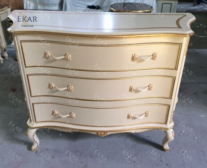 French Antique Style Cabinets Storage Makeup Drawers Living Room Cabinets Wood Carved Hand Made Paintings Sideboard