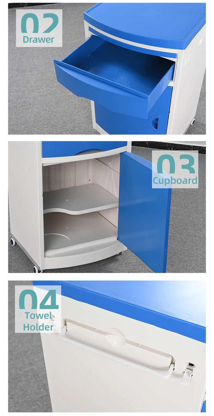 Customized Medical Appliance Bedside Locker Medication Cabinet Bedside Table for Hospital