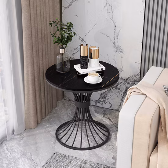 거실을 위한 소결된 돌 정상 커피용 탁자와 작은 테이블 호화스러운 대리석 현대 금 스테인리스