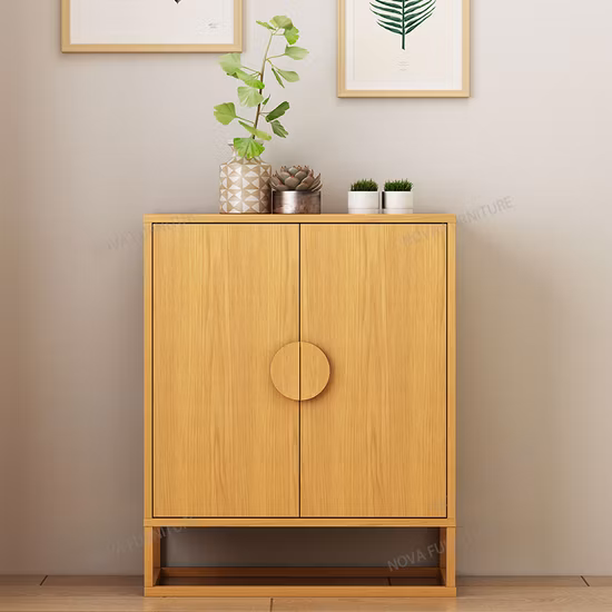 Gdlt 식당 가구 금속 측면 보관 캐비닛 2 메쉬 도어 찬장